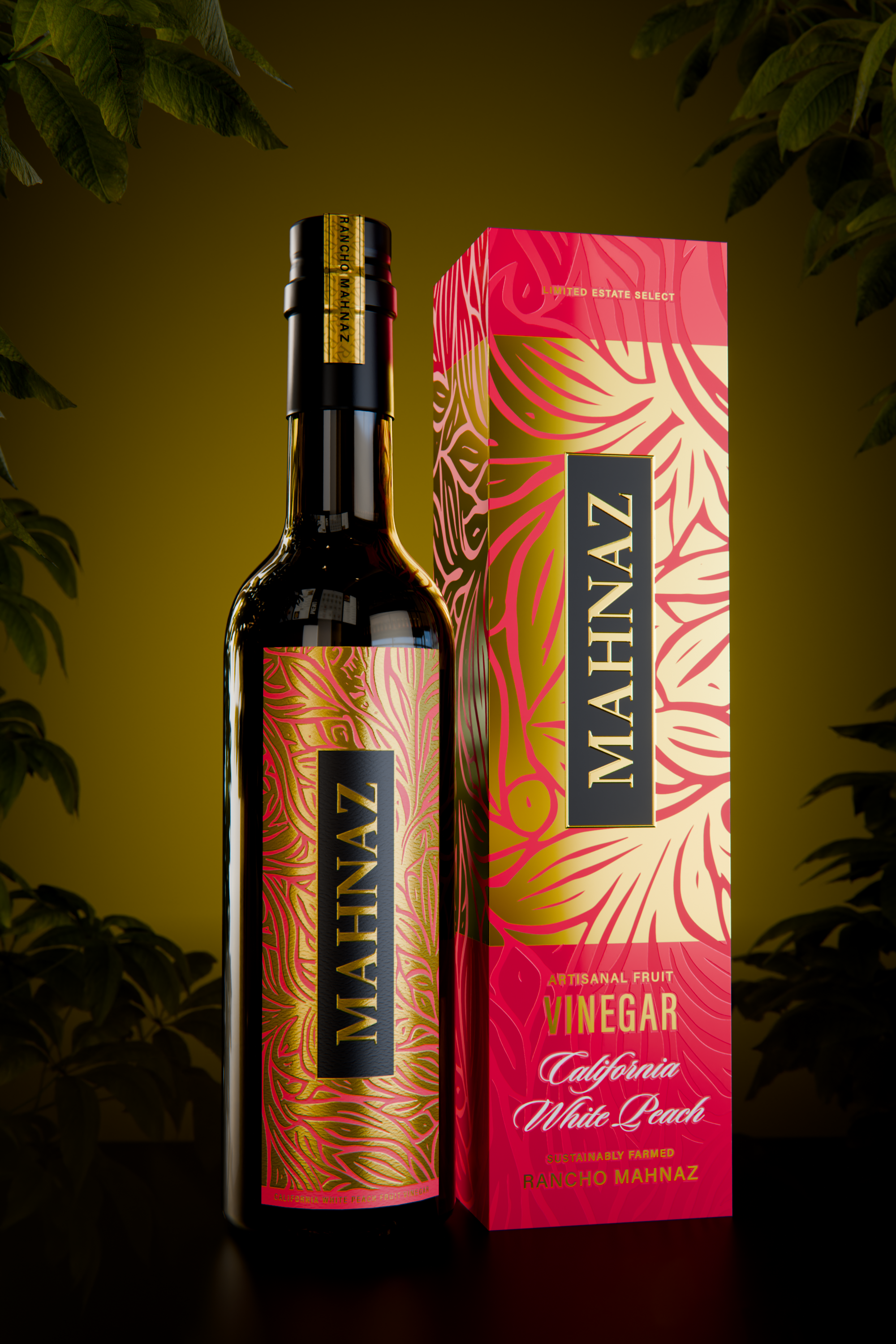 California White Peach Fruit Vinegar