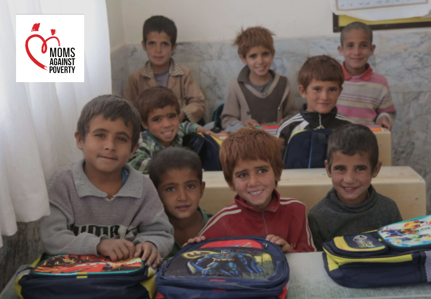 Children at a school supported by Moms Against Poverty